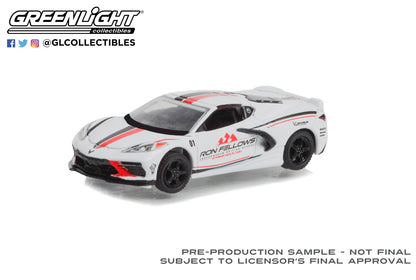 GreenLight 1:64 2022 Chevrolet Corvette C8 Stingray Coupe - White - Ron Fellows Performance Driving School 30367