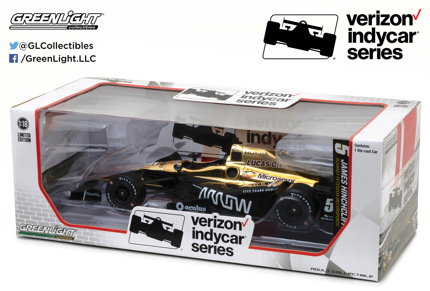 GreenLight 1:18 2017 Indycar Series #5 James Hinchcliffe / Schmidt Peterson Motorsports, Arrow 11007