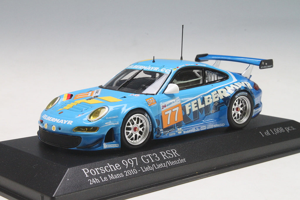 Minichamps 1:43 Porsche 997 GT3 RSR Lieb/Lietz/Henzler #77 Team Felbermayr 24H Le Mans 2010 410106977