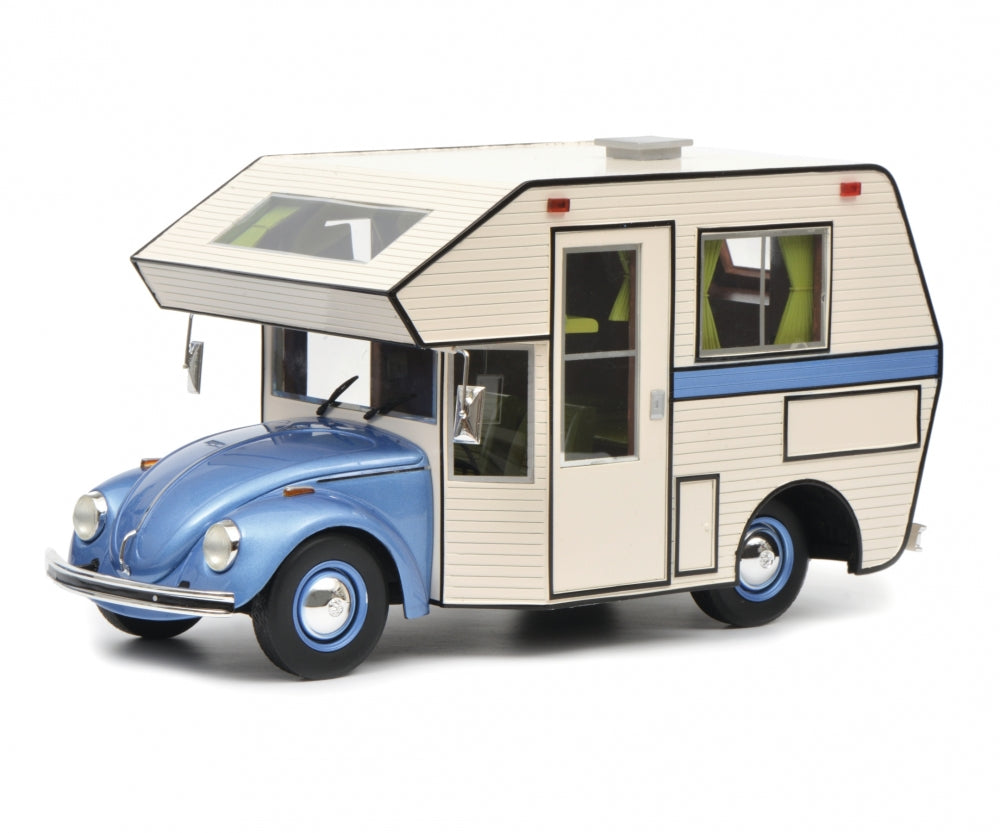 Schuco 1/18 Volkswagen Beetle Motorhome Blue 450011400