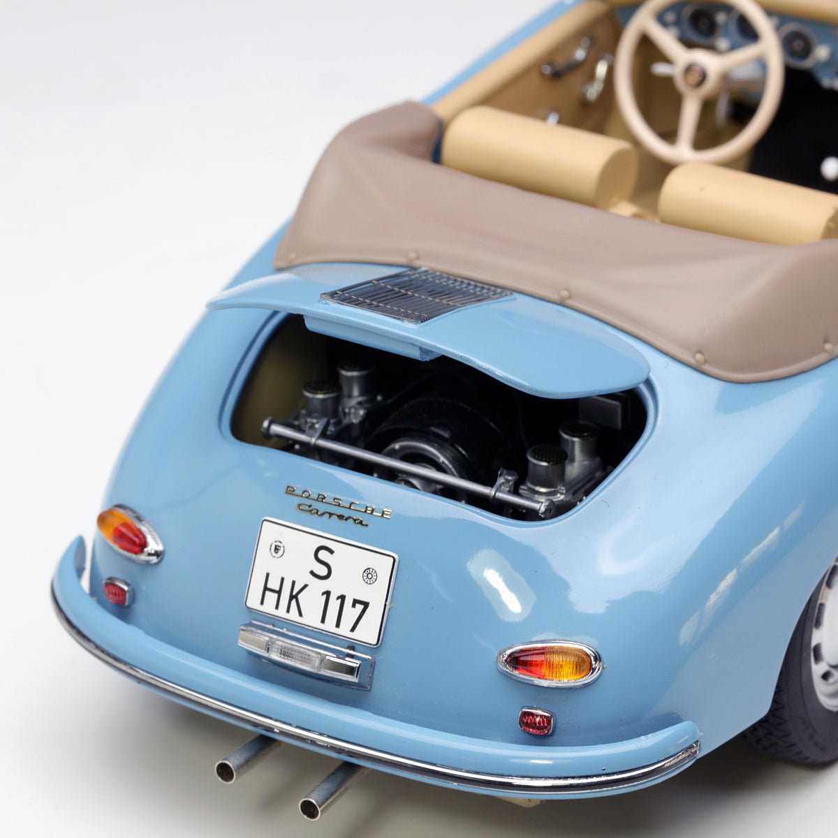 Schuco 1:18 Porsche 356 A Cabriolet Blue 450031100