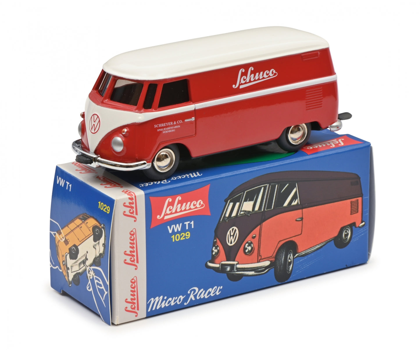 Schuco Clockwork car Micro Racer Volkswagen T1 box van Schuco 450196900