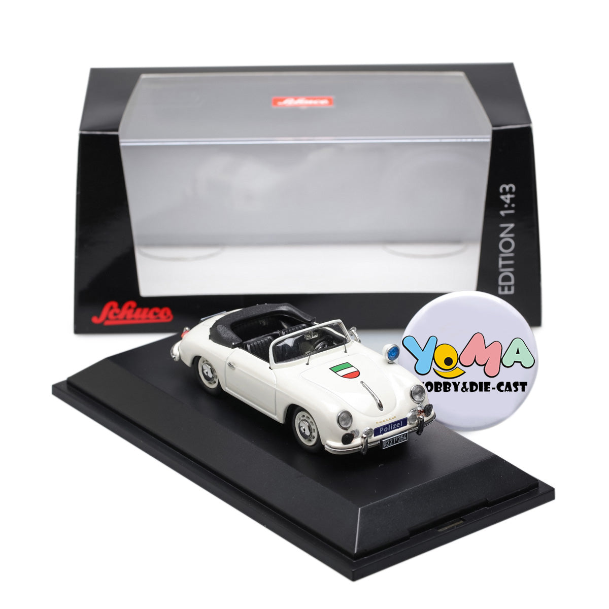 Schuco 1:43 Porsche 356 A Cabrio Police NRW 450256600