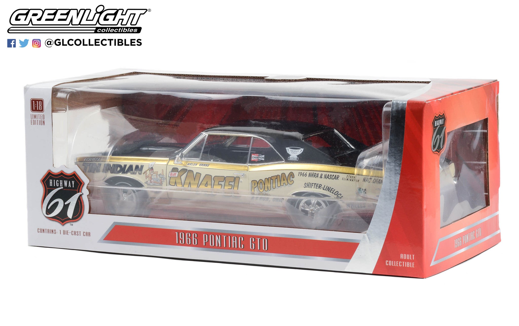 Highway 61 1:18 1966 Pontiac GTO - Tin Indian - Knafel