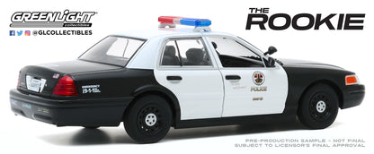 GreenLight 1:24 The Rookie (2018-Current TV Series) - 2008 Ford Crown Victoria Police Interceptor - Los Angeles Police Department (LAPD) 84111