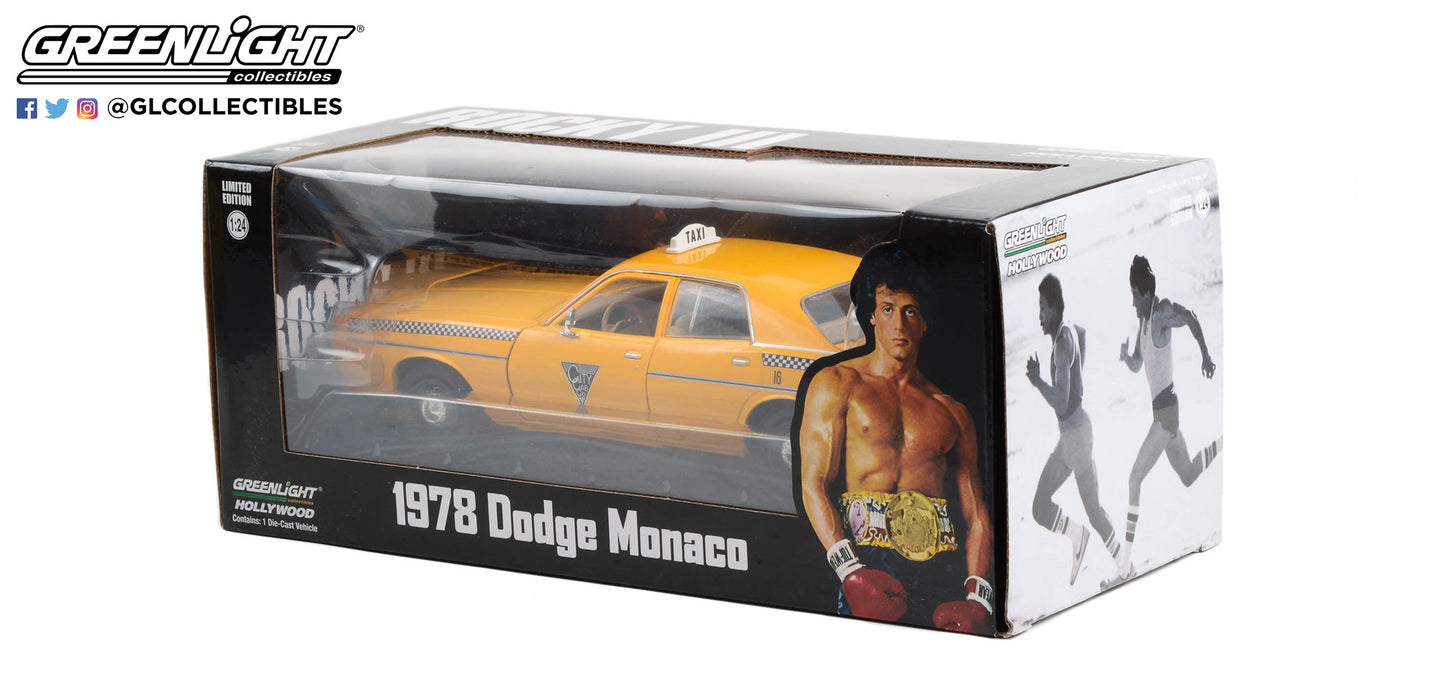 GreenLight 1:24 Rocky III (1982) - 1978 Dodge Monaco - City Cab Co. 84161