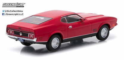 GreenLight 1:43 1971 Ford Mustang Mach 1 Red 86304 (Display case is cracked)