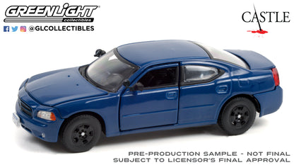 GreenLight 1:43 Castle (2009-16 TV Series) - Detective Kate Beckett's 2006 Dodge Charger - Midnight Blue Pearlcoat 86604