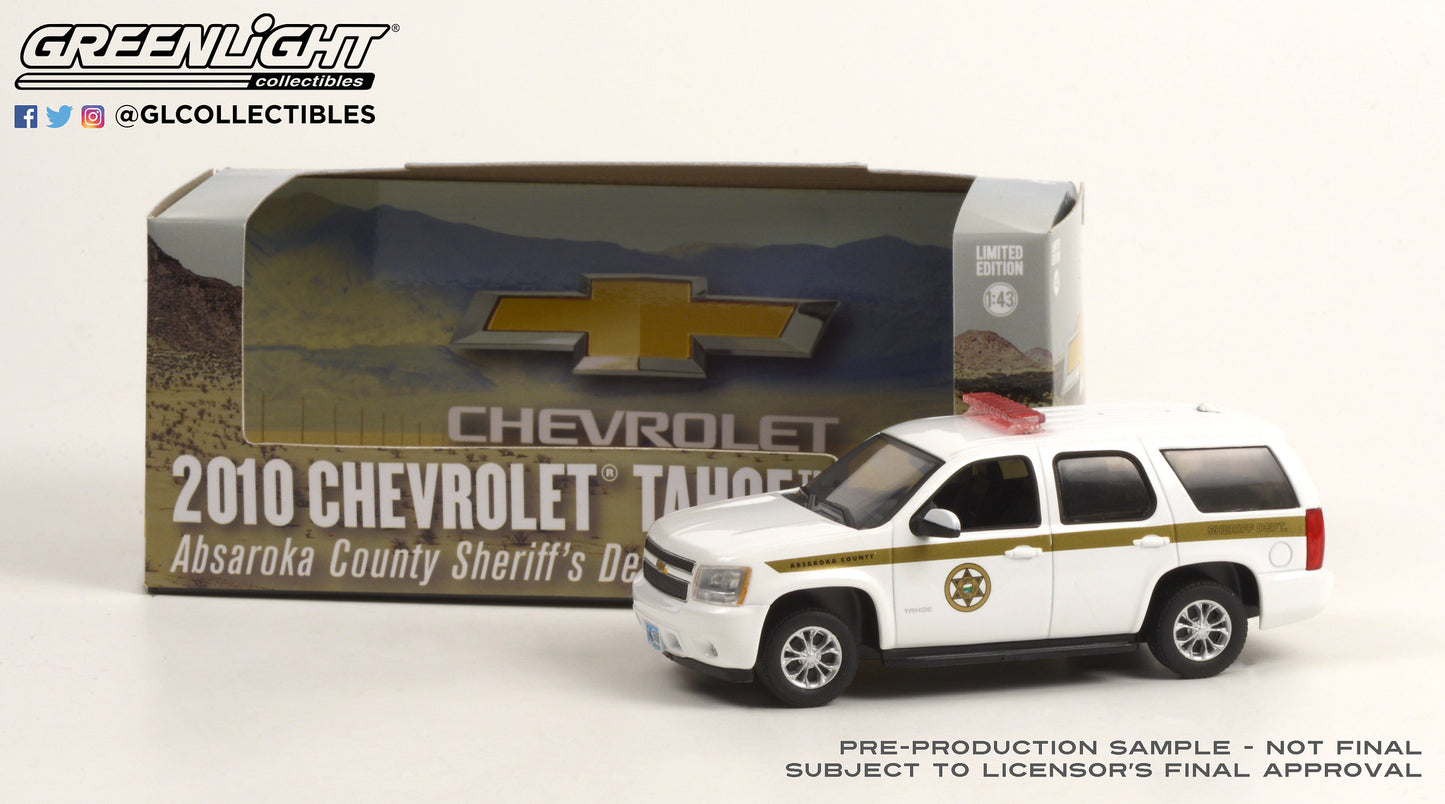 GreenLight 1:43 2010 Chevrolet Tahoe - Absaroka County Sheriff s Department 86624