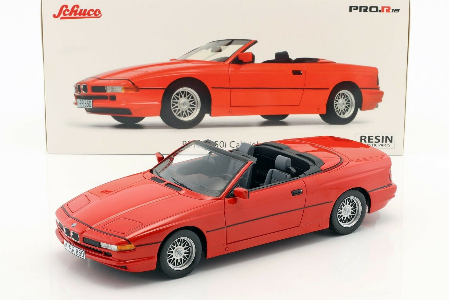 Schuco 1/18 BMW 850i Cabriolet red 450006800