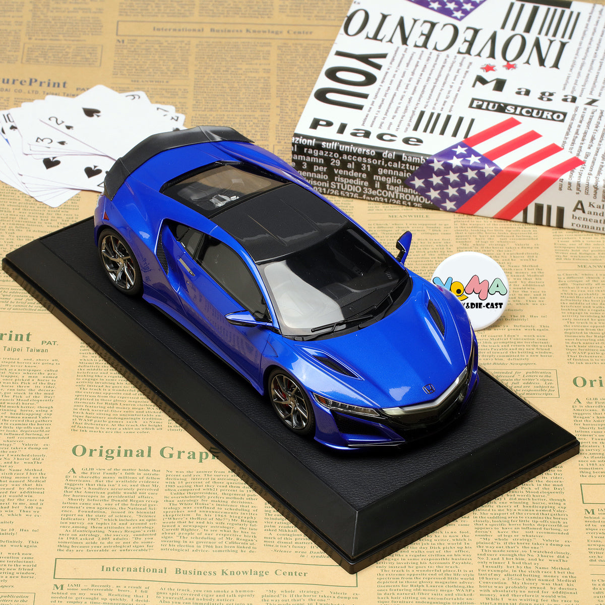 Hobby JAPAN 1/18 Honda NSX 2016 ホワイト 完成品 - トレーディングカード