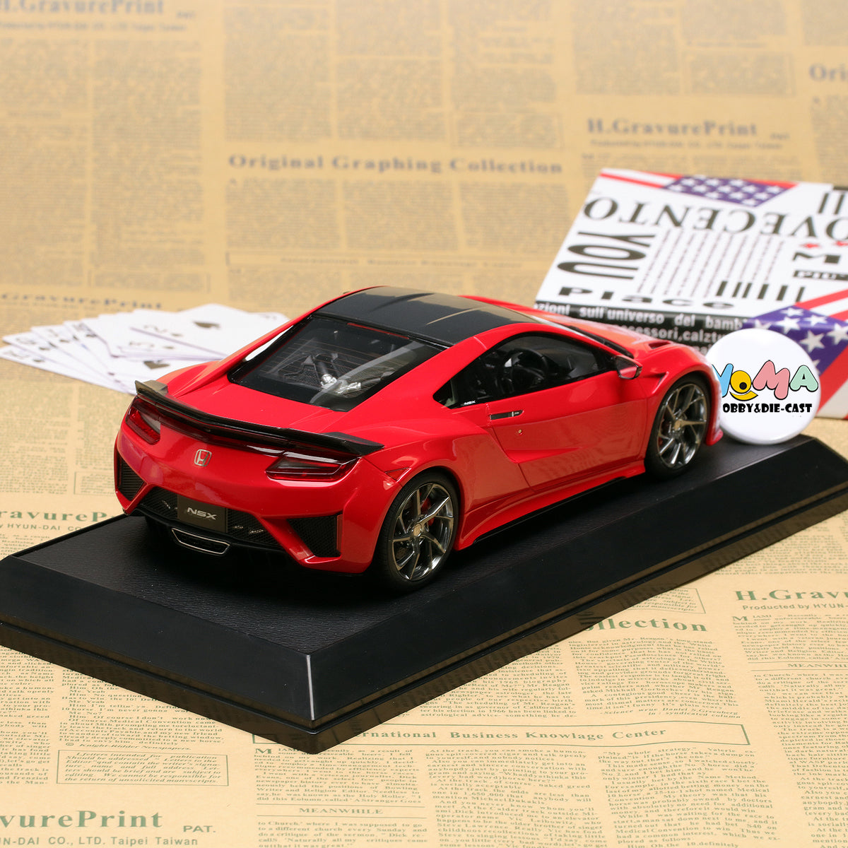 Hobby JAPAN 1/18 Honda NSX 2016 ホワイト 完成品 - トレーディングカード