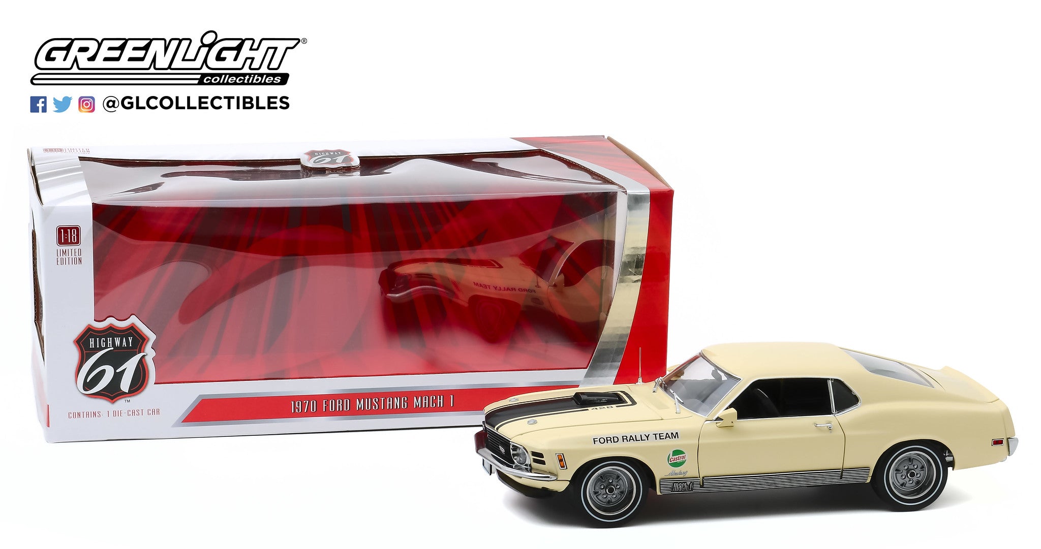 Highway 61 1:18 1970 Ford Mustang Mach 1 - Competition Limited Team - –  YomaCarModel