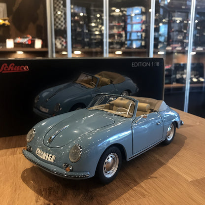 Schuco 1:18 Porsche 356 A Cabriolet Blue 450031100