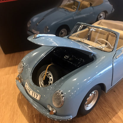 Schuco 1:18 Porsche 356 A Cabriolet Blue 450031100