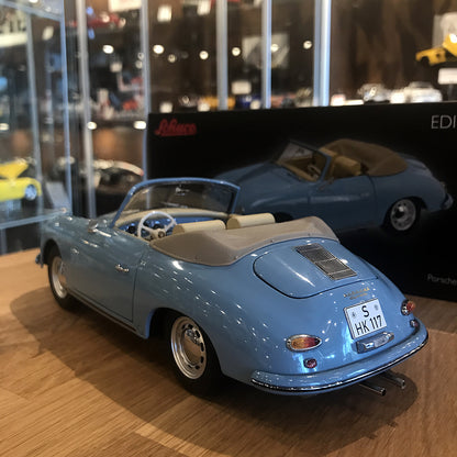 Schuco 1:18 Porsche 356 A Cabriolet Blue 450031100