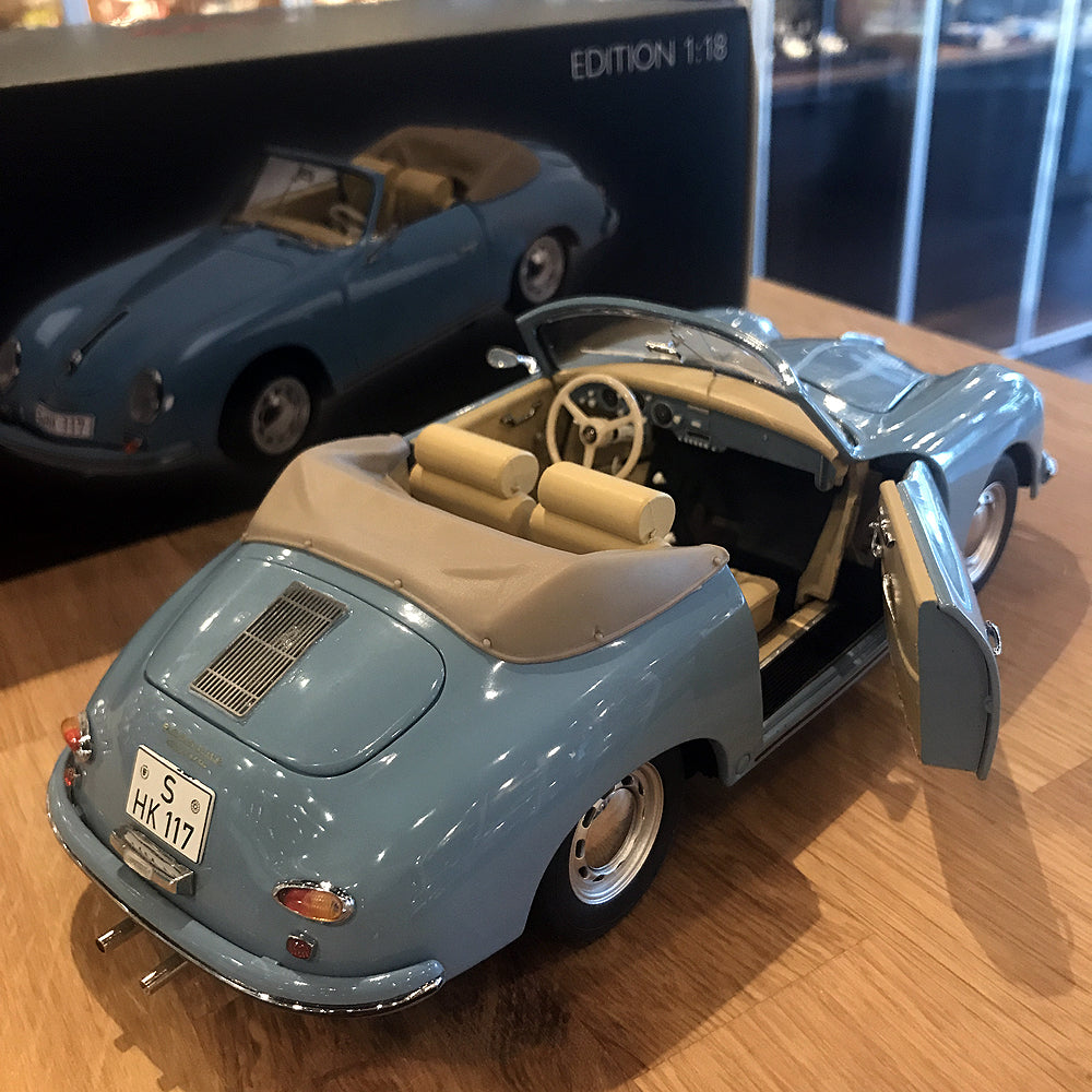 Schuco 1:18 Porsche 356 A Cabriolet Blue 450031100