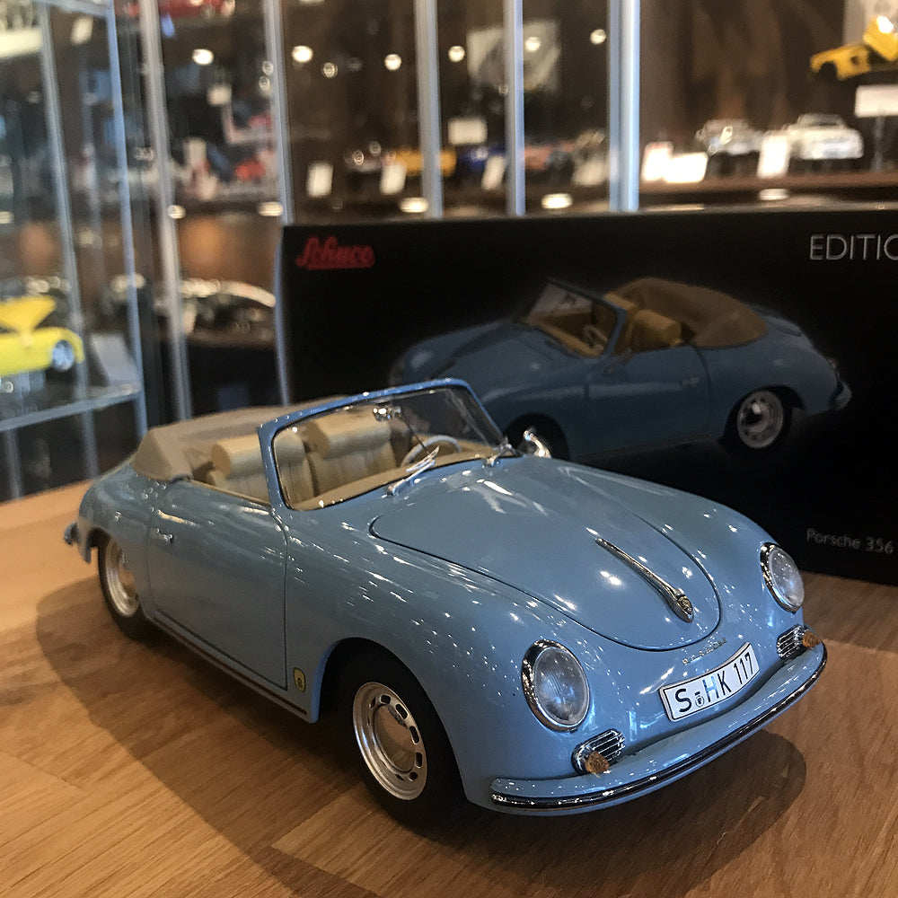 Schuco 1:18 Porsche 356 A Cabriolet Blue 450031100