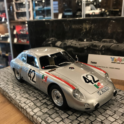 Minichamps 1:18 Porsche 356 B 1600 GS Carrera GTL Abarth Herrmann/Linge #42 Targa Florio 1962 107626842