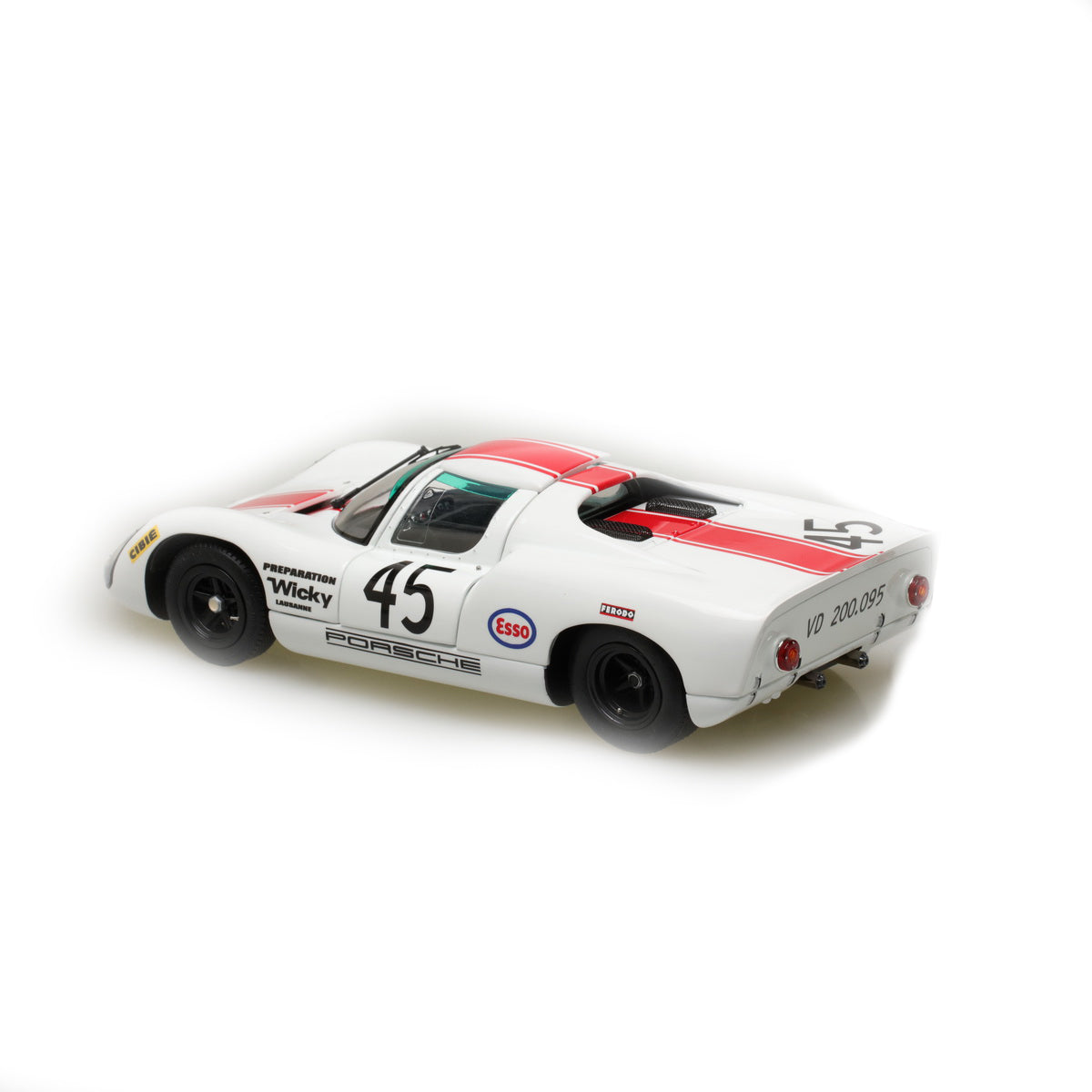 EXOTO 1:18 1968 Porsche 910 #45 Le Mans 24 Hours Jean-Pierre Hanrioud,  André Wicky MTB00062B