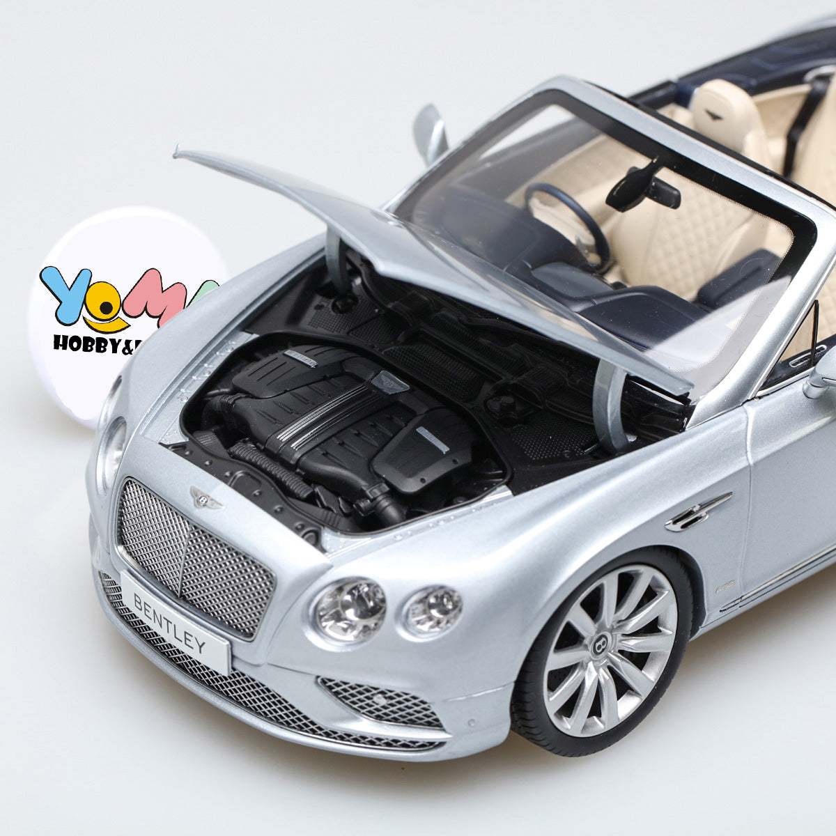 Paragon 1:18 2016 Bentley Continental GT Convertible Silver PA-98231