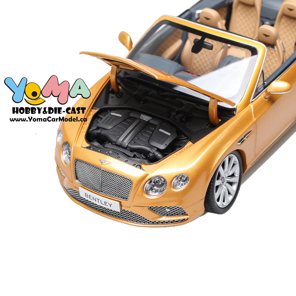 Paragon 1:18 2016 Bentley Continental GT Convertible Gold PA-98232