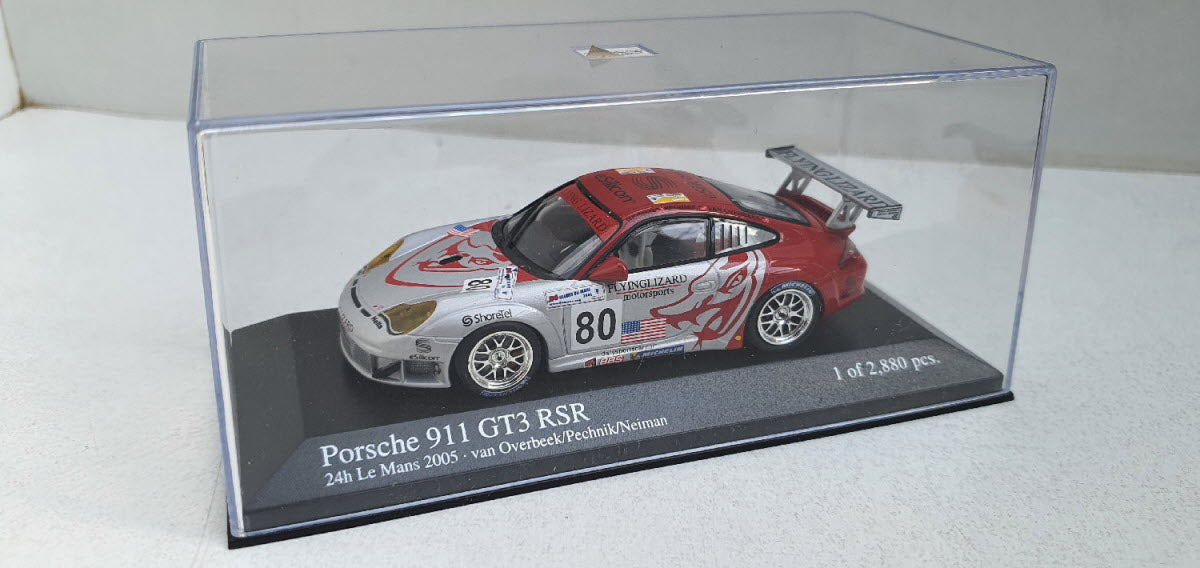 Minichamps 1:43 Porsche 911 GT3 RSR Van Overbeek/Pechnik/Neiman Flying  Lizard Motorsports #80 24H Le Mans 2005 400056480