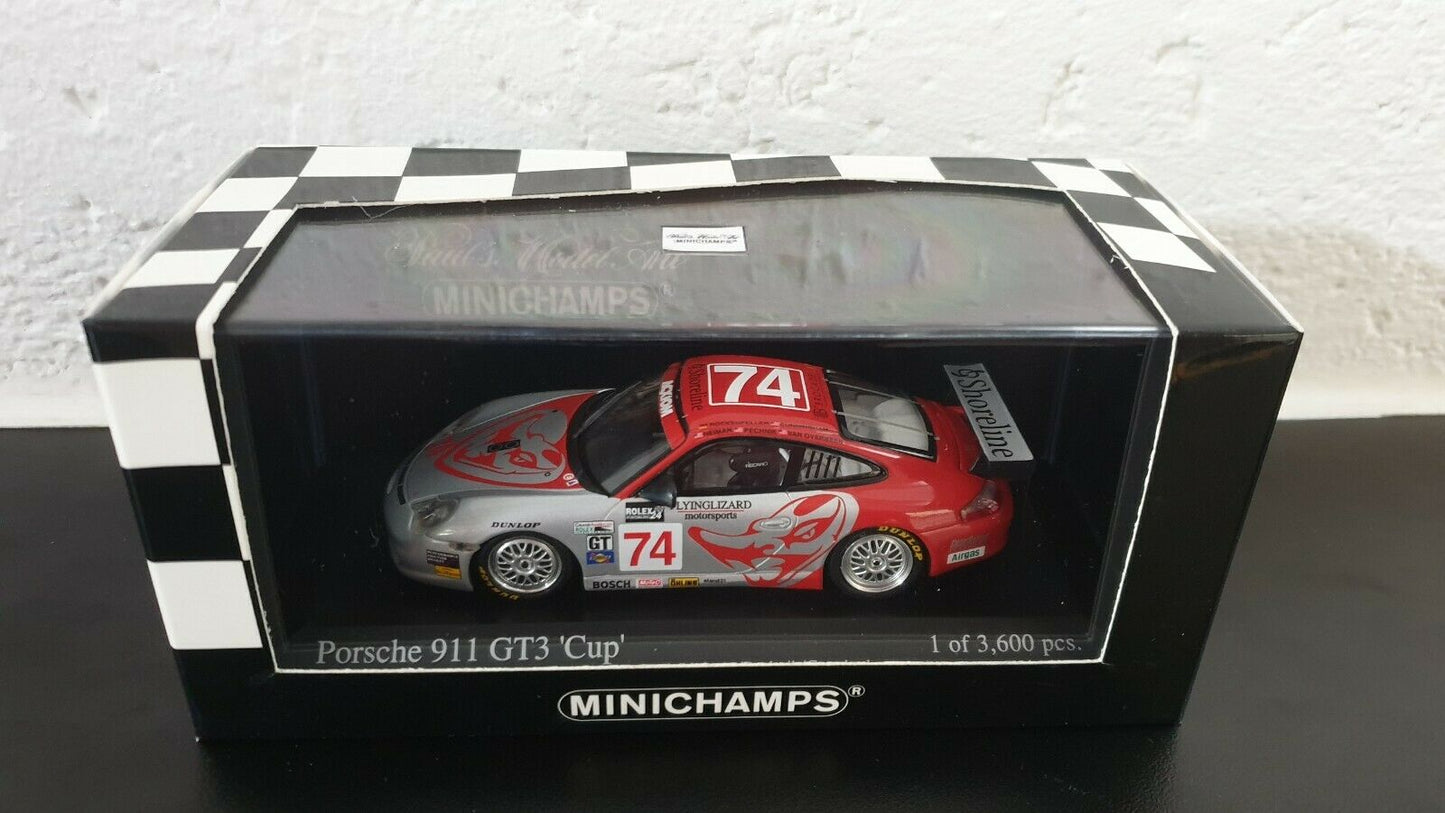 Minichamps 1:43 Porsche 911 GT3 Rockenfeller/Van overbeck/Neiman/Pecknik/Cunningham #74 24H Daytona 2004 400046274